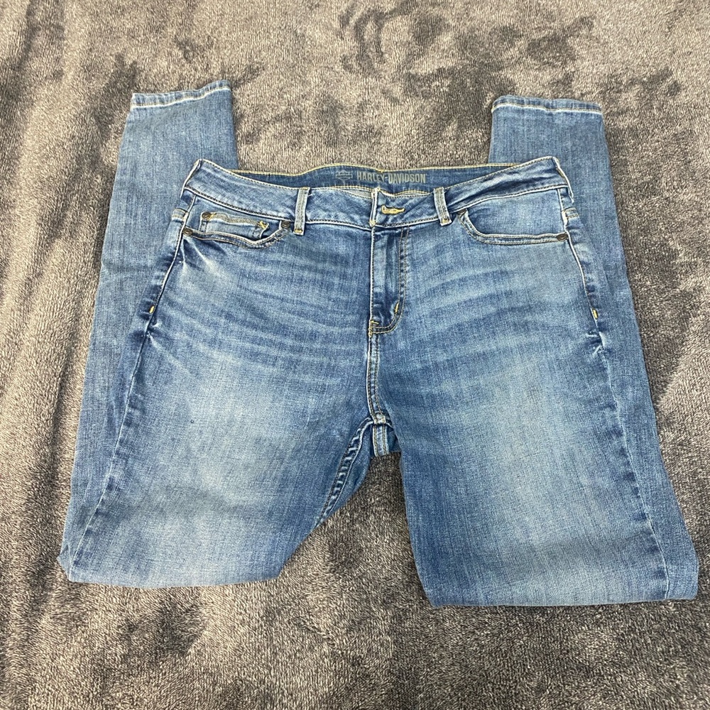 Harley-Davidson Women's Light Blue Straight Leg Jeans